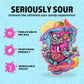 Sour Slaps Sour Candy Belts 3-Pack - Deliciously Chewy, Extreme Sour, Vegetarian, Pink Lemonade Flavor, Multi-color, Medium Size