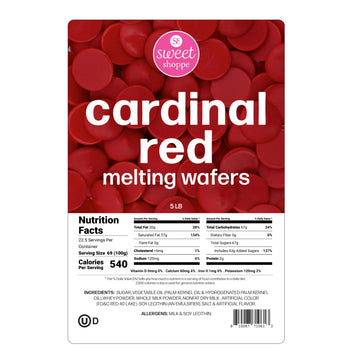 Sweet Shoppe Cardinal Red Melting Wafers, 5 Pounds