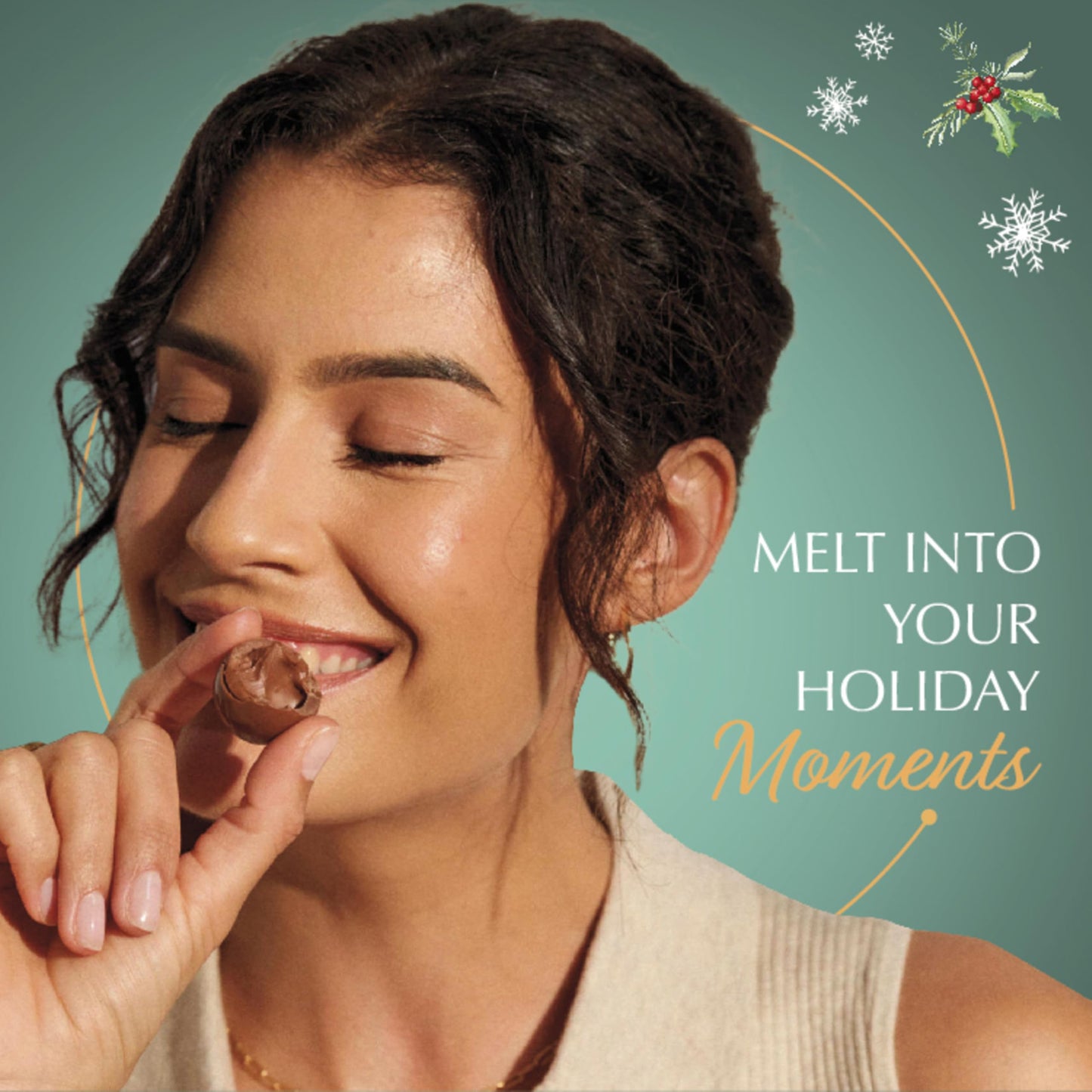 Lindt LINDOR Holiday Assorted Peppermint Chocolate Candy Truffles  19 oz. Bag
