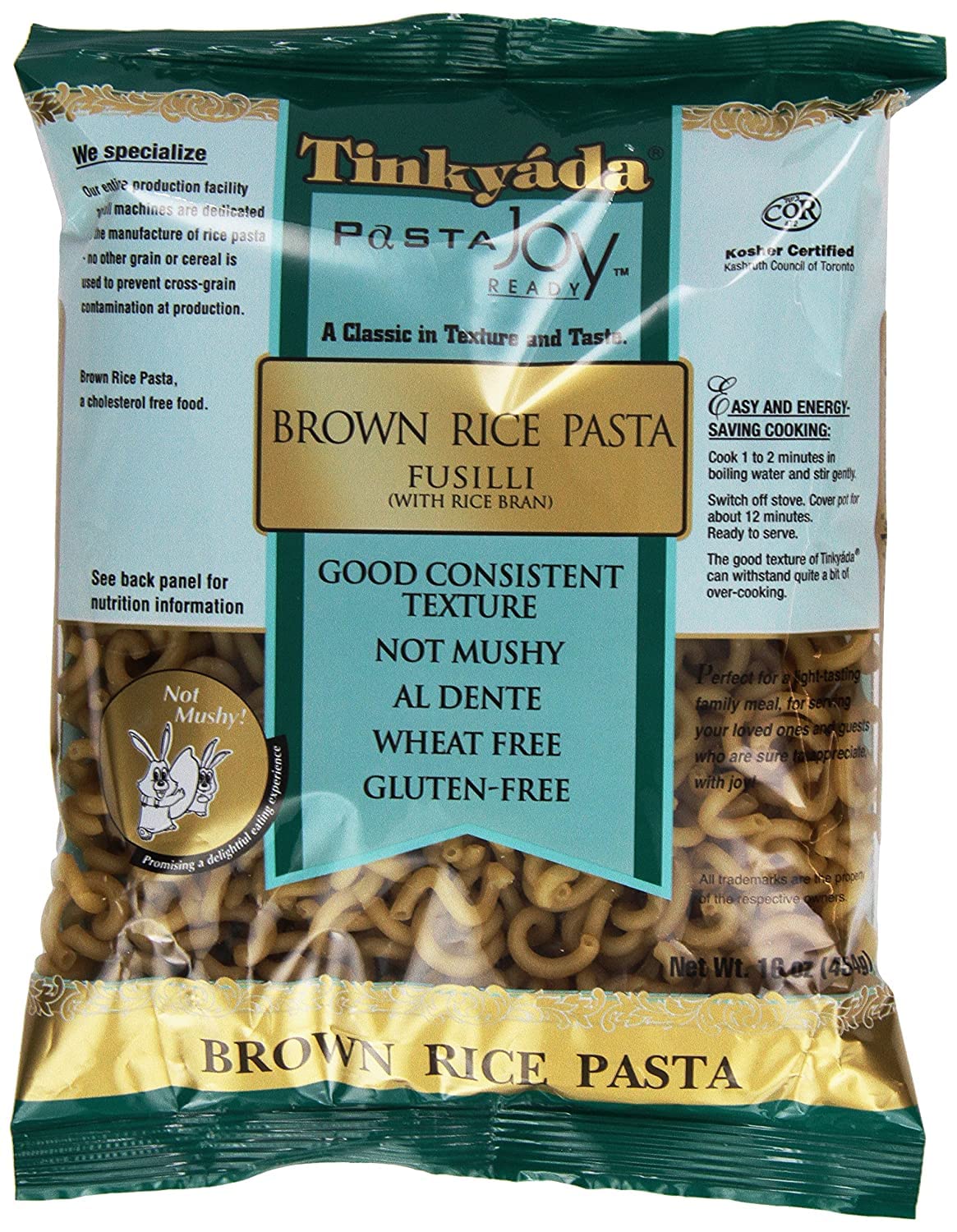 Tinkyada Brown Rice Fusilli Pasta, 16 Oz