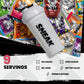 SNEAK Energy Drink Starter Pack - 9 Sachets, Natural Caffeine, Focus-Boosting Nootropics, Monochrome Shaker, 0.35 Ounce