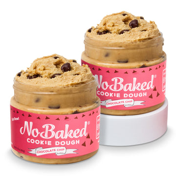 NoBaked Cookie Dough - Edible Chocolate Chip Cookie Dough Meant to be Eaten Raw with a Soft & Smooth Consistency and No Bitterne