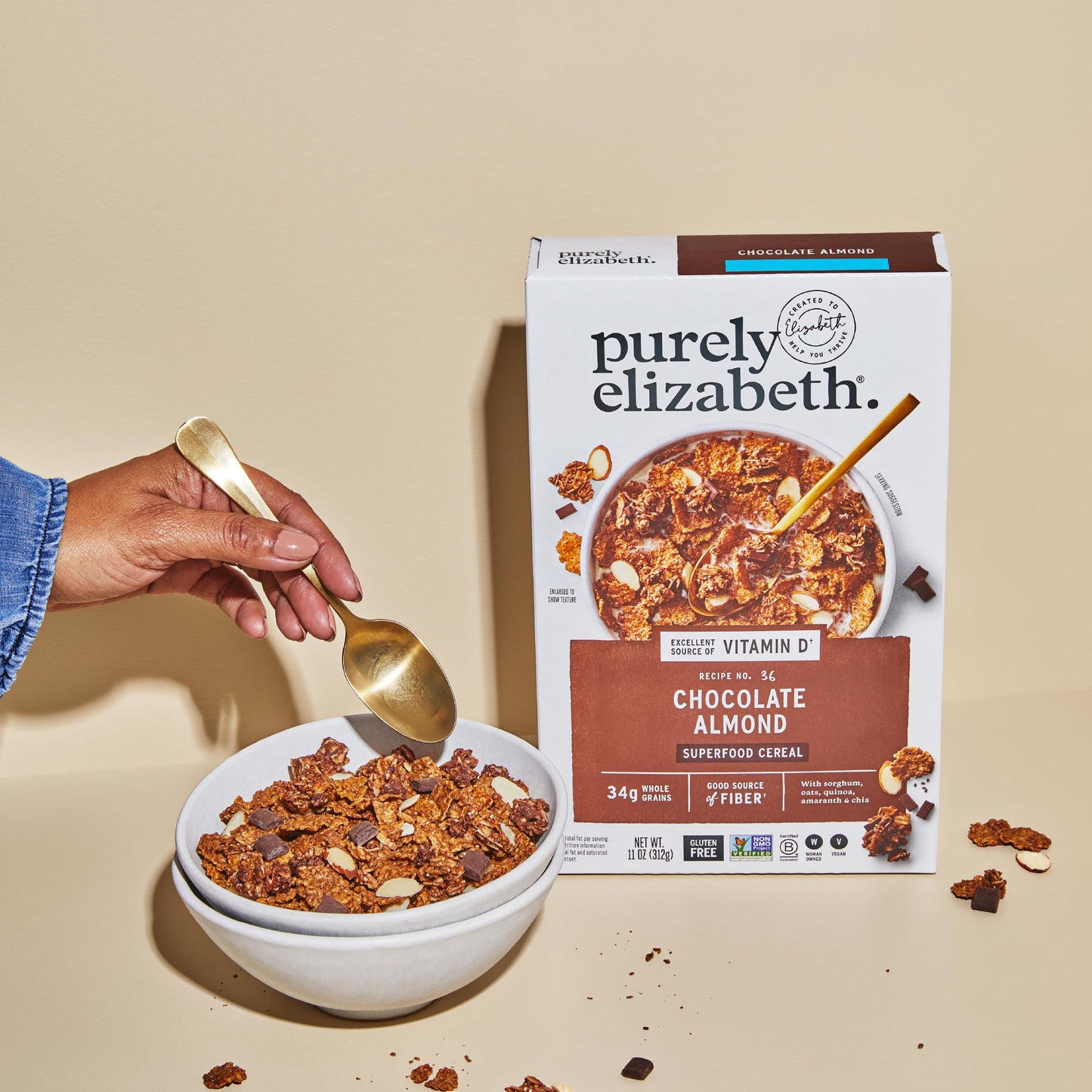 Purely Elizabeth Cereal Chocolate Almond 11 Oz