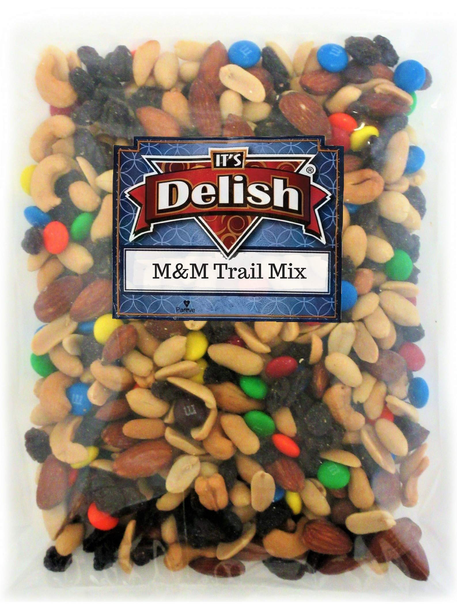 Classic Trail Mix with M&Ms by Its Delish, 10 lbs Bulk | Gourmet Chocolate M and M Trail Mix with Dried Fruit and Nuts