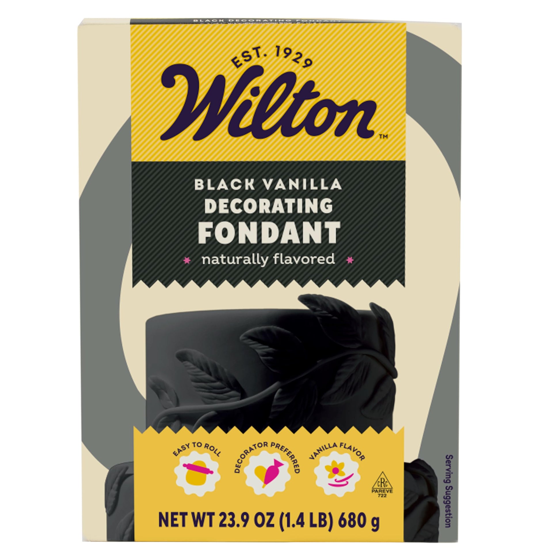 Wilton - 710-2303 Wilton Decorator Preferred Black Fondant, 24 Oz. Fondant Icing