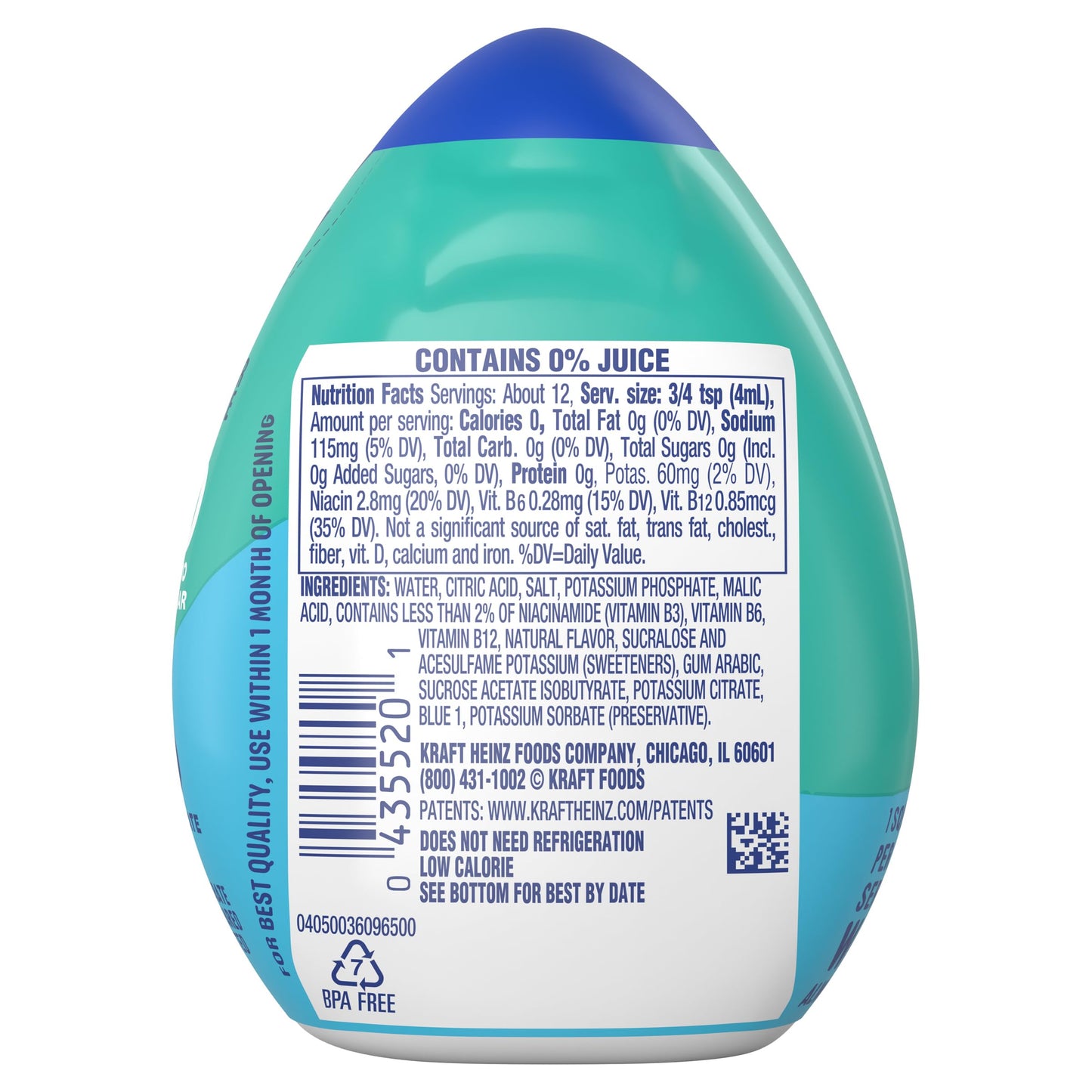 MiO Sport Liquid Water Enhancer, Caffeine Free, Berry Blast, 1.62 fl oz (Pack of 12)