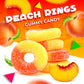 Peach Rings Gummy Candy | 1 Pound Bag | Sour And Sweet Treats