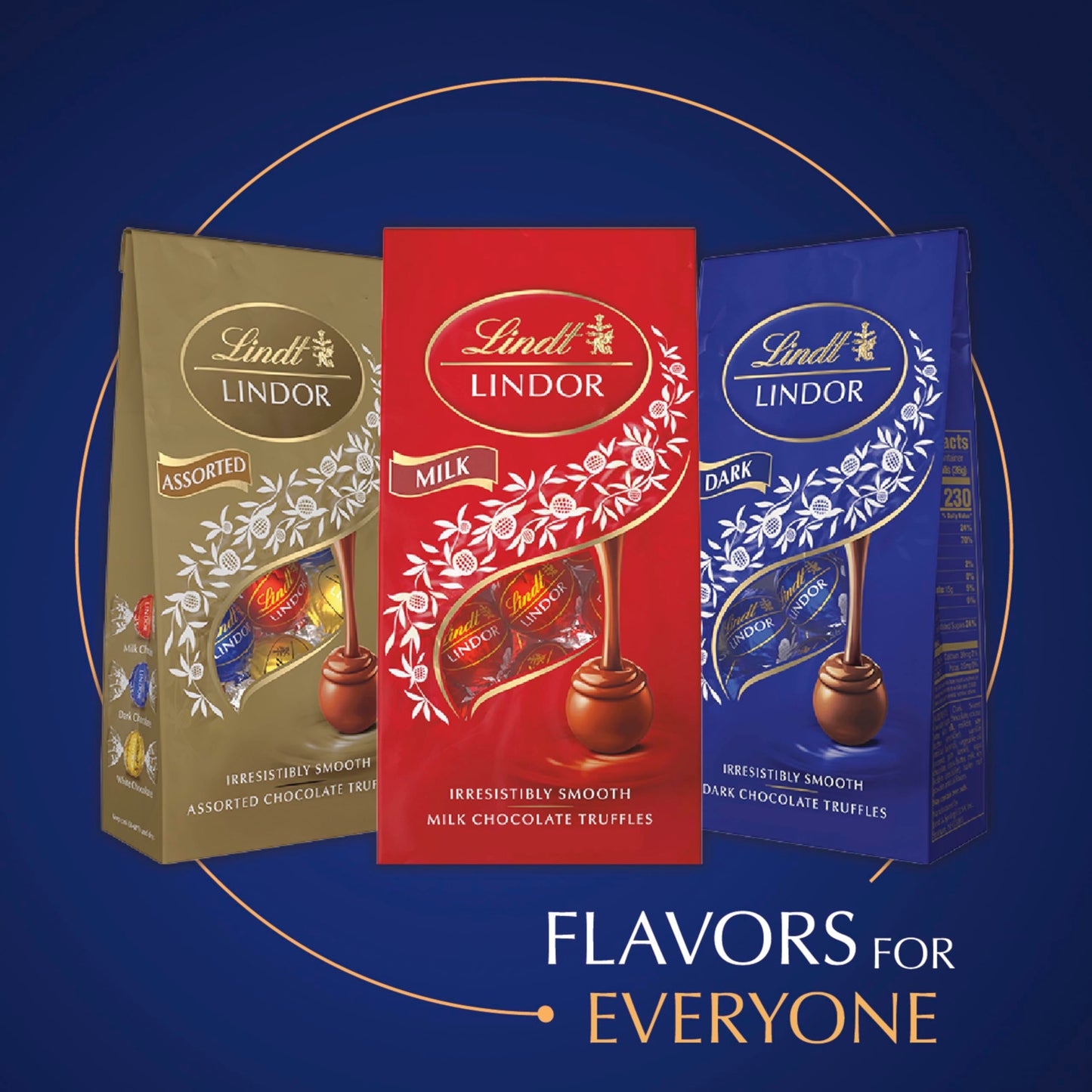 Lindt Lindor Dark Chocolate Candy Truffles, Dark Chocolate With Smooth, Melting Truffle Center, 5.1 Oz. Bag