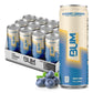 Bum Energy Sugar-Free Blueberry Lemonade Drink, Lightly Carbonated, Natural Caffeine, 12 oz, Pack of 12