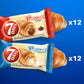 7Days Soft Croissant Variety Pack (24 Count), 12 Chocolate, 12 Vanilla, Breakfast Pastry, Individually Wrapped On The Go Snack (Pack Of 24)