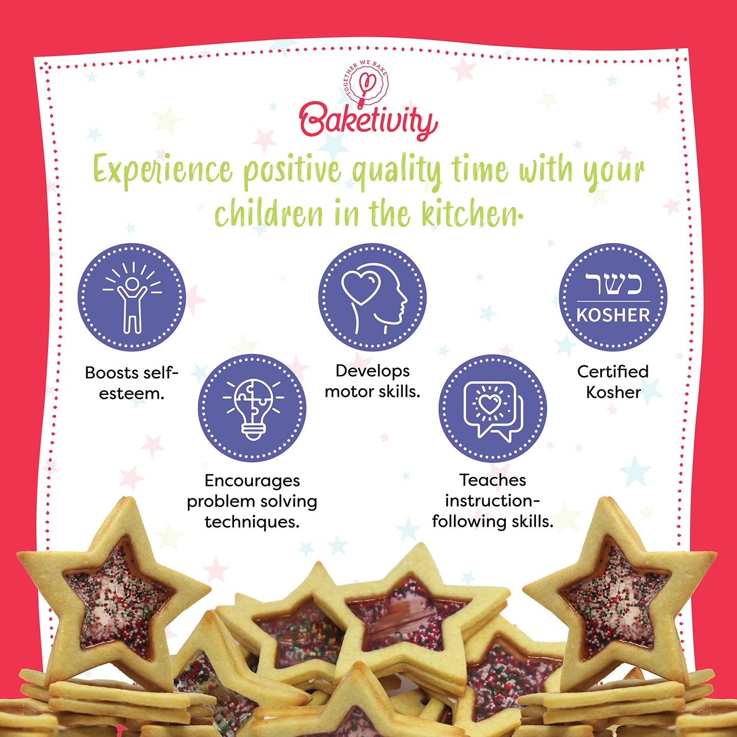 Baketivity Snow Globe Cookies Baking Kit - Duff Goldman Cooking Recipe - Diy Family Fun Cookie Making Kit - Pre Measured Ingredi