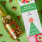 Merry Christmas Bubble Box With Holiday Caramel Corn By Send A Cake, Ready To Gift, No Assembly Required - Christmas Surprise - Unique Gift For Women, Men, Mature-Themed, Kids
