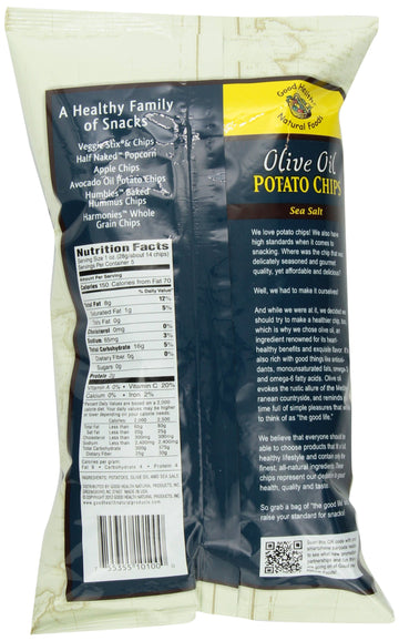 Good Health Kettle Style Potato Chips, Olive Oil & Sea Salt, 5 Oz. Bag, 12 Pack – Gluten Free, Crunchy Chips Cooked In 100% Olive Oil, Great For Lunches Or Snacking On The Go