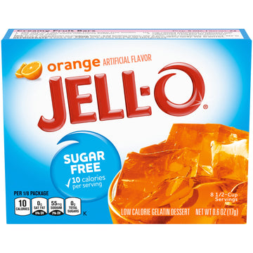 JELL-O Orange Gelatin Dessert Mix (0.60 oz Boxes, Pack of 6)