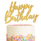 BEISHIDA Happy Birthday Cake Toppers Gold Glitter Birthday Cake Decoration Cake Baking Supplies 18th 30th 40th Birthday Cake Top