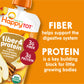 Happy Tot Organics Stage 4 Baby Food Pouches, Gluten Free, Vegan Snack, Fiber & Protein Fruit & Veggie Puree, Apples, Peaches, P