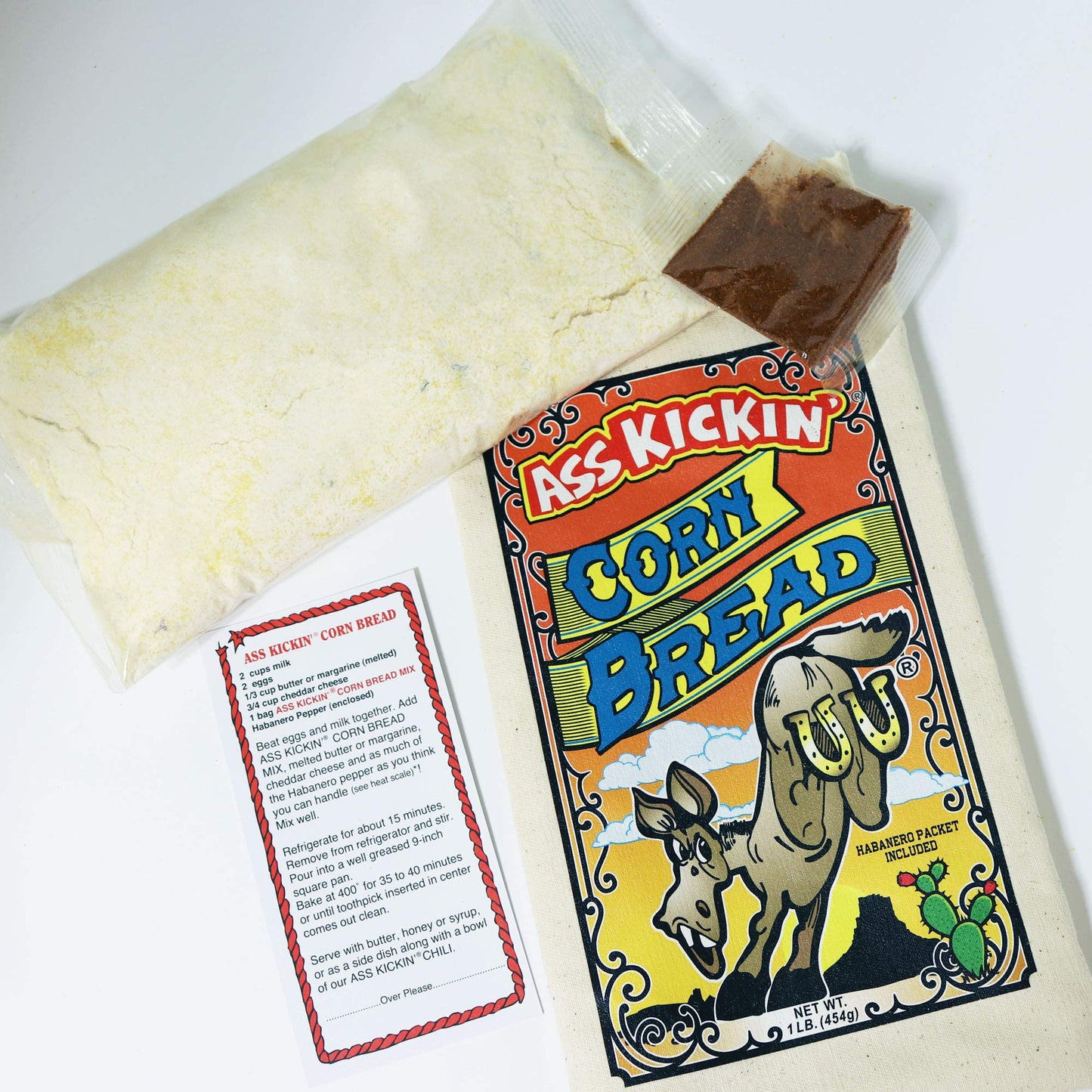 ASS KICKIN Corn Bread Mix - 6 Pack - Premium Gourmet Gift - 16oz.