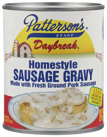 Pattersons Daybreak Sausage Gravy W Fresh Ground Pork - 12  8 Oz Cans