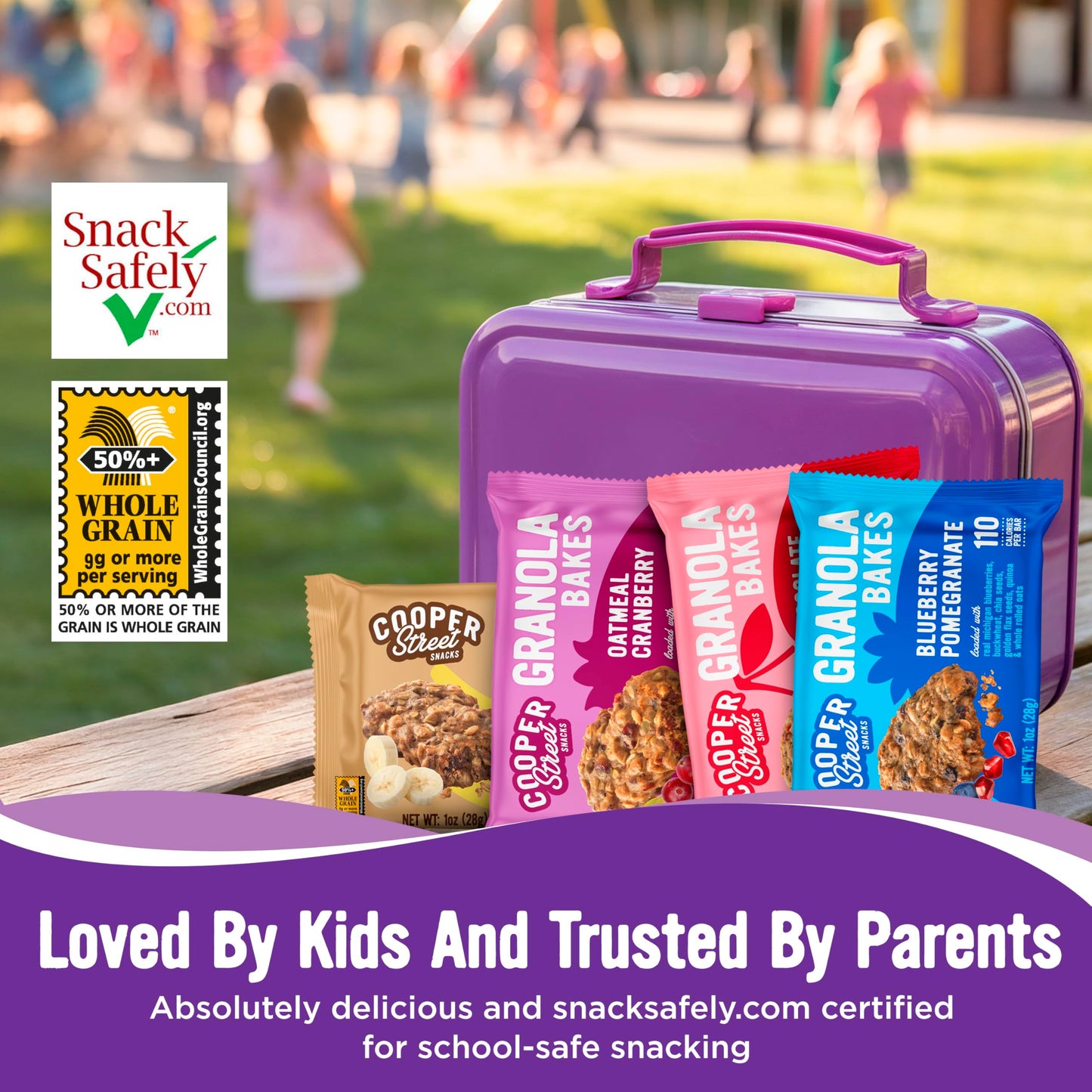 Cooper Street Granola Bakes (48 Count) - Soft and Chewy Breakfast Granola Bars Variety Pack - Nut  Dairy & Soy Free - Individually Wrapped Healthy Snacks for Kids  School  Work  Hiking & On-the-Go