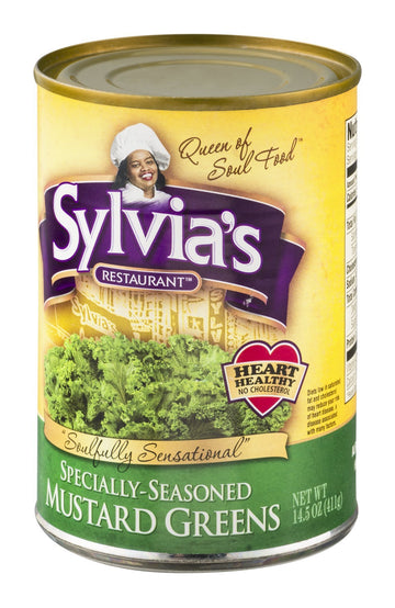 Sylvias Mustard Greens Ssnd, 14.5 Oz