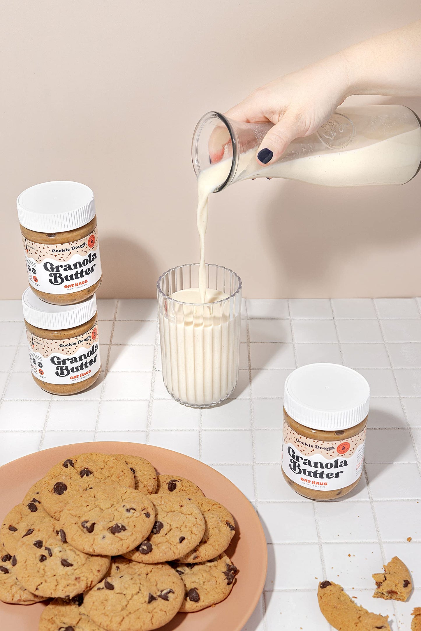 Oat Haus Cookie Dough Granola Butter (Chipless) | Peanut-Free, Almond (Tree-Nut) Free, & School-Safe (Top 8 Allergen Free) | Sunflower Seed & Cookie Dough Alternative
