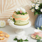 Taiyin Flower Cake Topper Set, 9 Pcs Eucalyptus Floral Decorations for Weddings and Birthdays, White, PVC Material