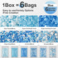 HUEBEATY 6-in-1 Blue and White Sprinkles for Cake Decorating - 180g/6.36oz Edible Baby Shower, Hanukkah, Frozen & Winter Sprinkl