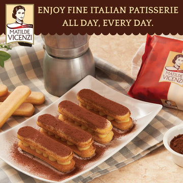 Matilde Vicenzi Vicenzovo Savoiardi Ladyfingers Gift Tin - Classic Italian Biscuits, Ladyfingers Cookies for Tiramisu - Kosher D