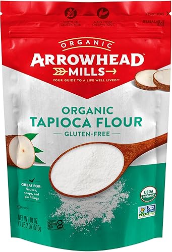 Arrowhead Mills Organic Gluten Free Tapioca Flour, 18 Oz (Pack Of 6)