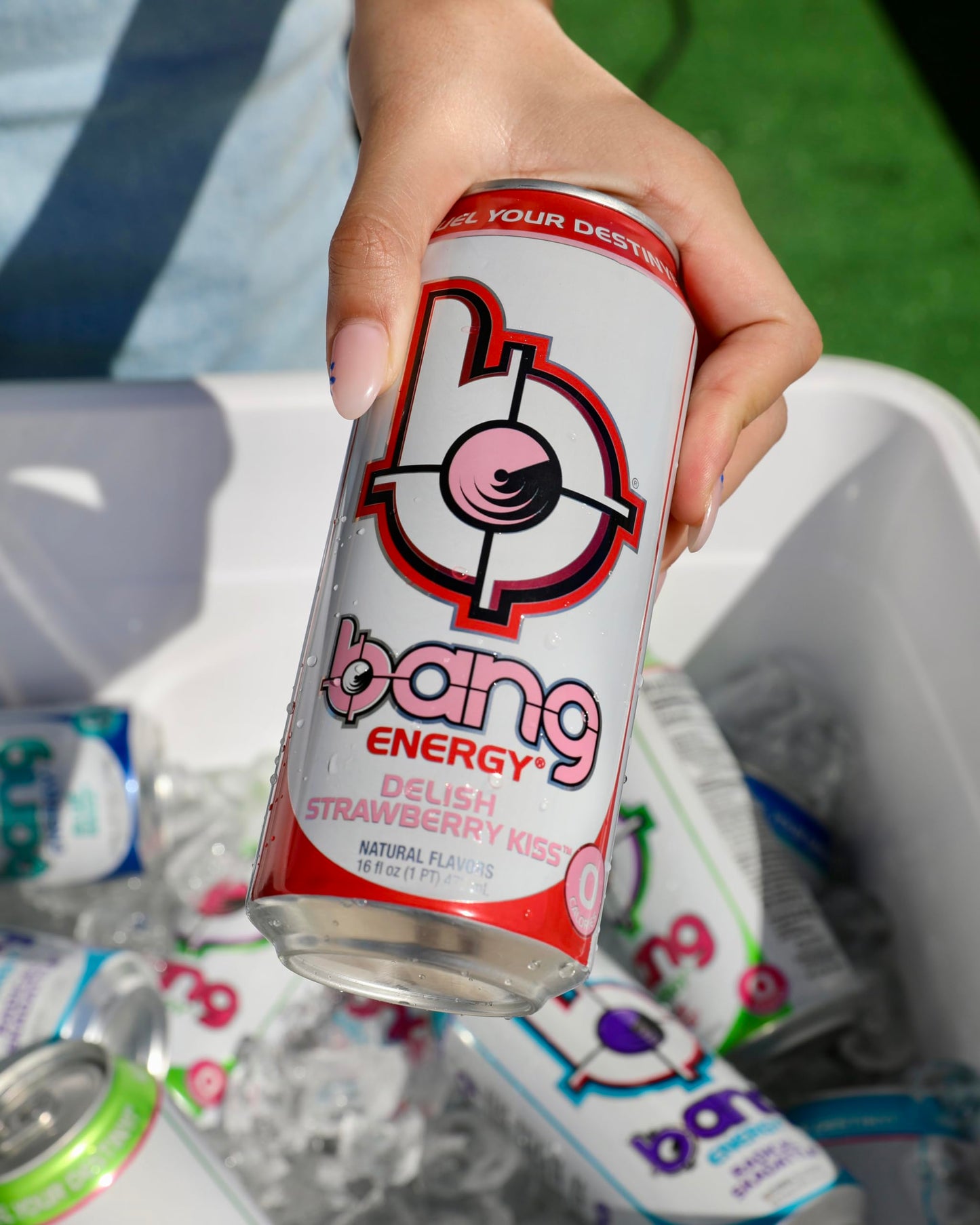 Bang Energy Delish Strawberry Kiss, Sugar-Free Energy Drink, 16 Fl Oz (Pack of 12)