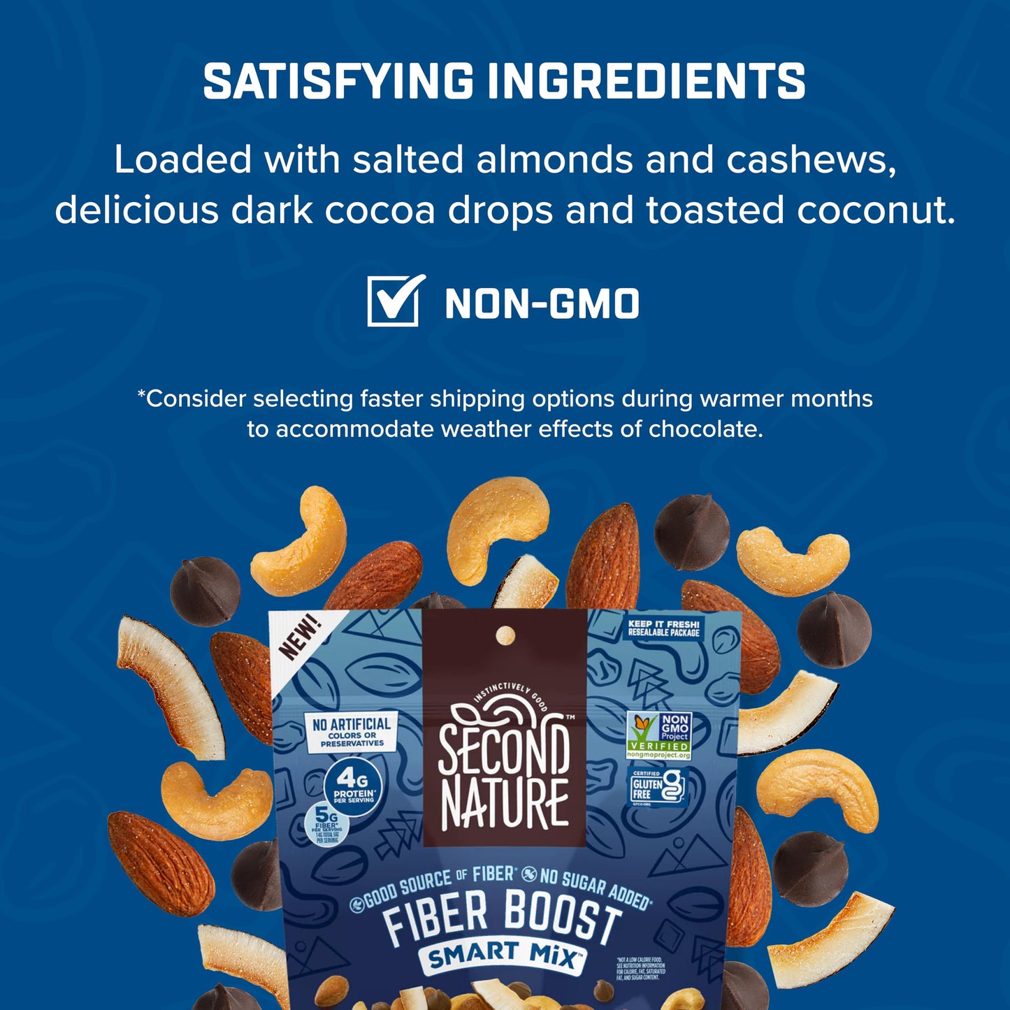 Second Nature Fiber Boost Smart Mix, Kosher, Gluten Free & Non-GMO, 10 Ounce (Pack of 6)