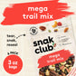 Snak Club Mega Trail Mix, Gluten-Free Snack with Cranberries, Almonds, Pumpkin Seeds, 3 oz Resealable Bags, 6 Pack