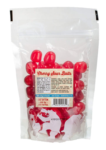 Cherry Republic Cherry Sour Balls - Resealable Pack Sweet & Sour Chewy Candy - 2 X 8 Ounce