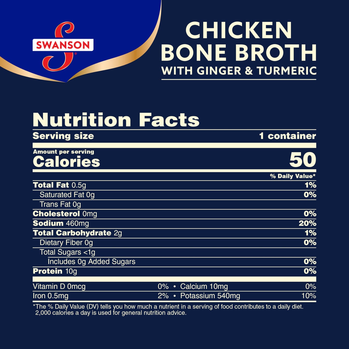 Swanson Sipping Bone Broth, Chicken Bone Broth With Ginger & Turmeric, 10.75 Ounce Sipping Cup