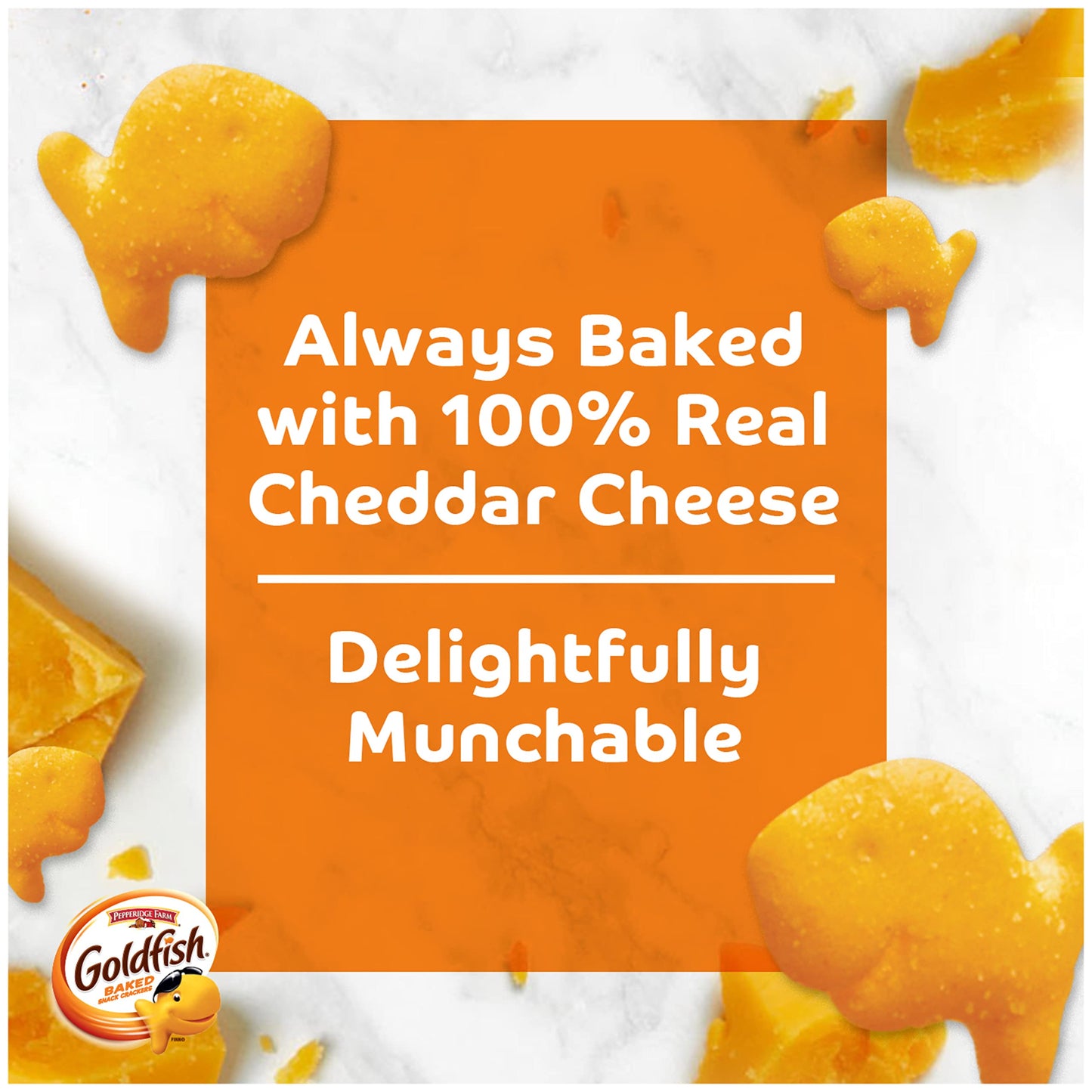 Goldfish Cheddar Crackers, Snack Crackers, 30 Oz Carton, 2 Ct Box