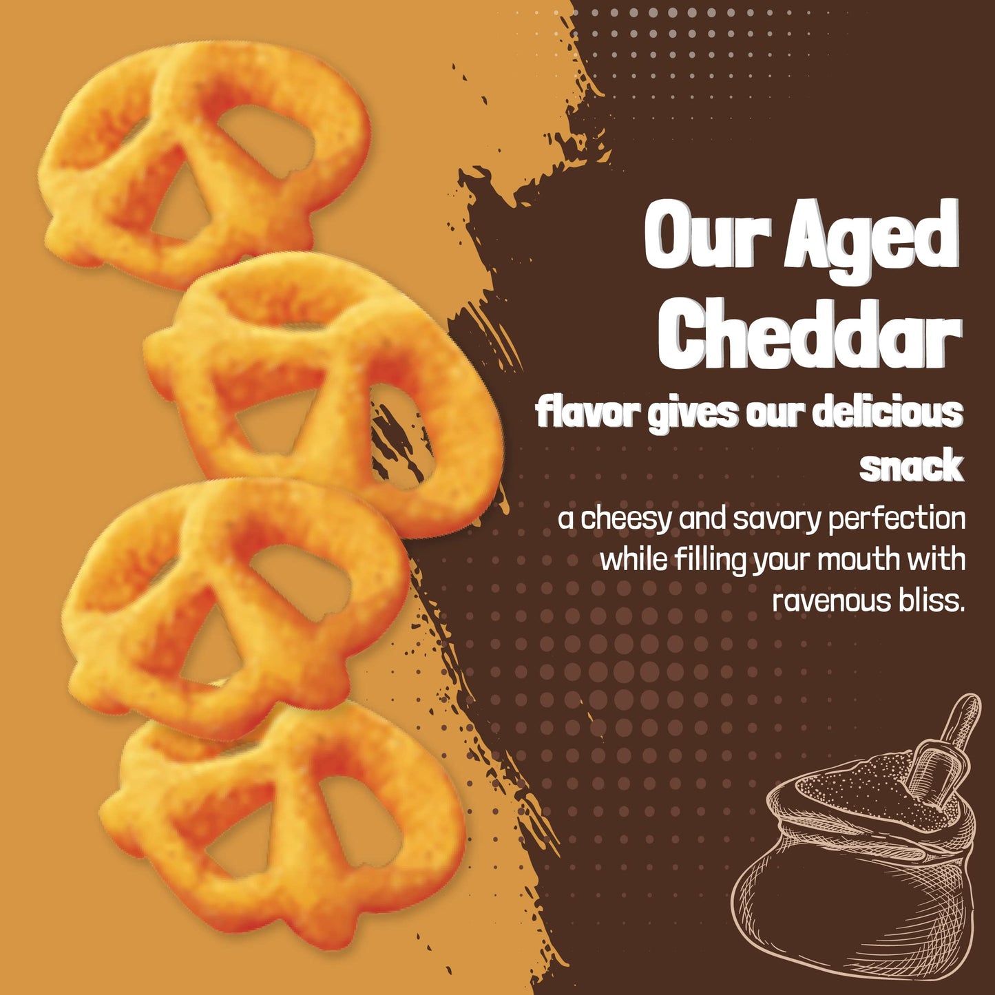 Unique Snacks Puffzels, Bold And Savory Cheddar Cheese Flavor With A Fun Pretzel Crunch, Gluten-Free Snacks, 4.8 Oz. Snack Bag,