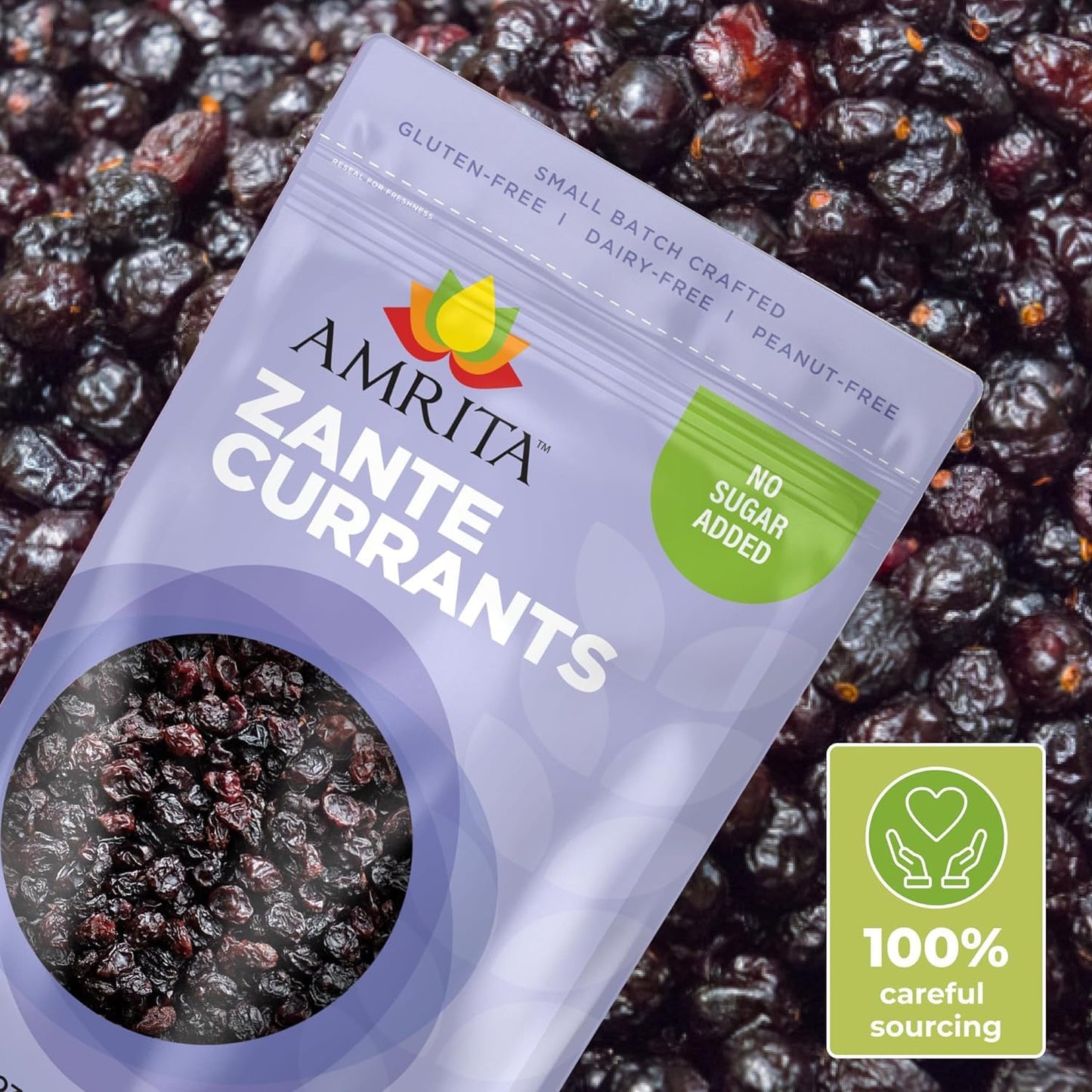 Amrita Zante Black Currant 1 lb | No Added Sugar, Naturally Sweet, Gluten Free Dried Fruit | Packed Fresh in Resealable Bags | D