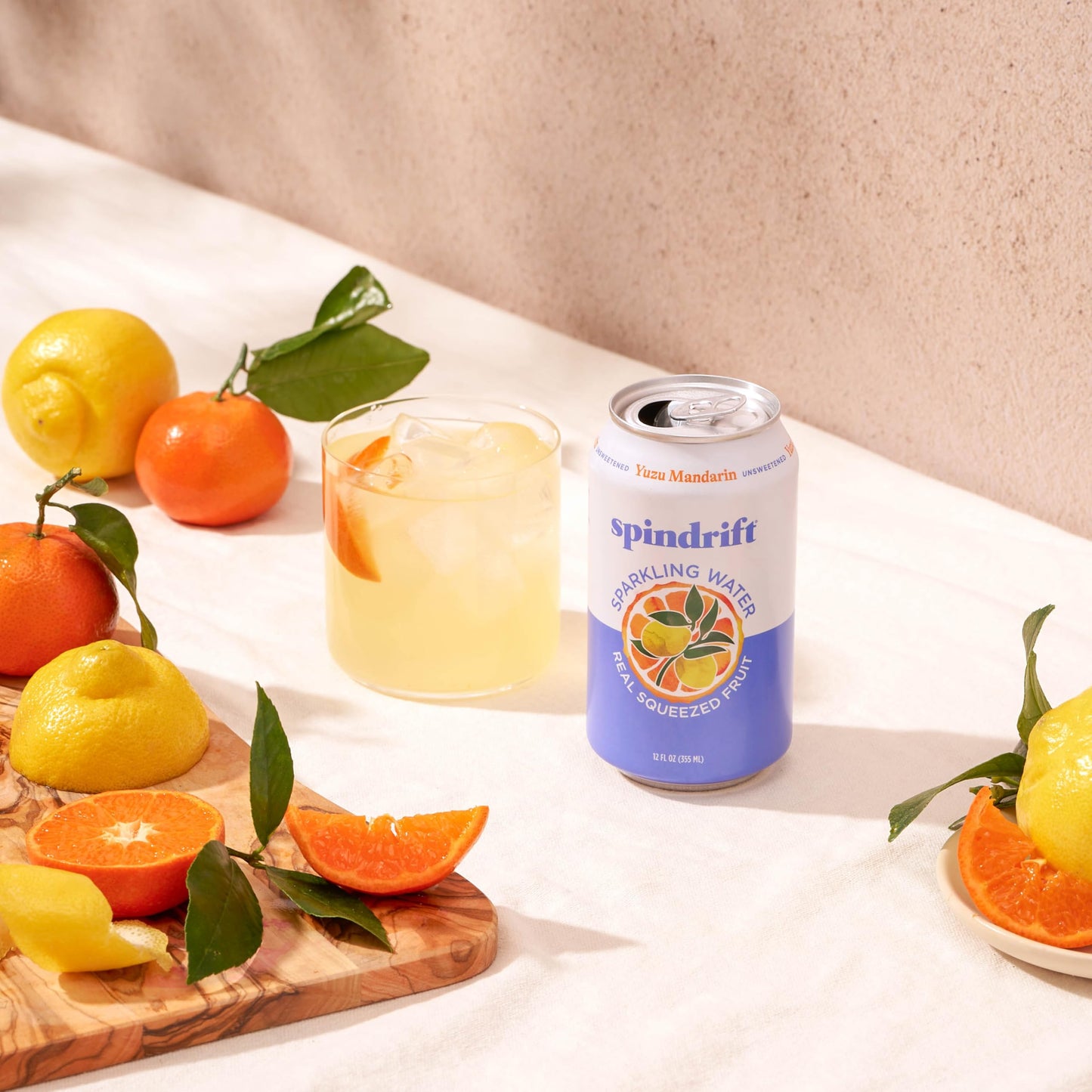 Spindrift Sparkling Water  Yuzu Mandarin Flavored  Made with Real Squeezed Fruit  12 Fl OZ Cans  Pack of 24 (Only 6 Calories per Can)