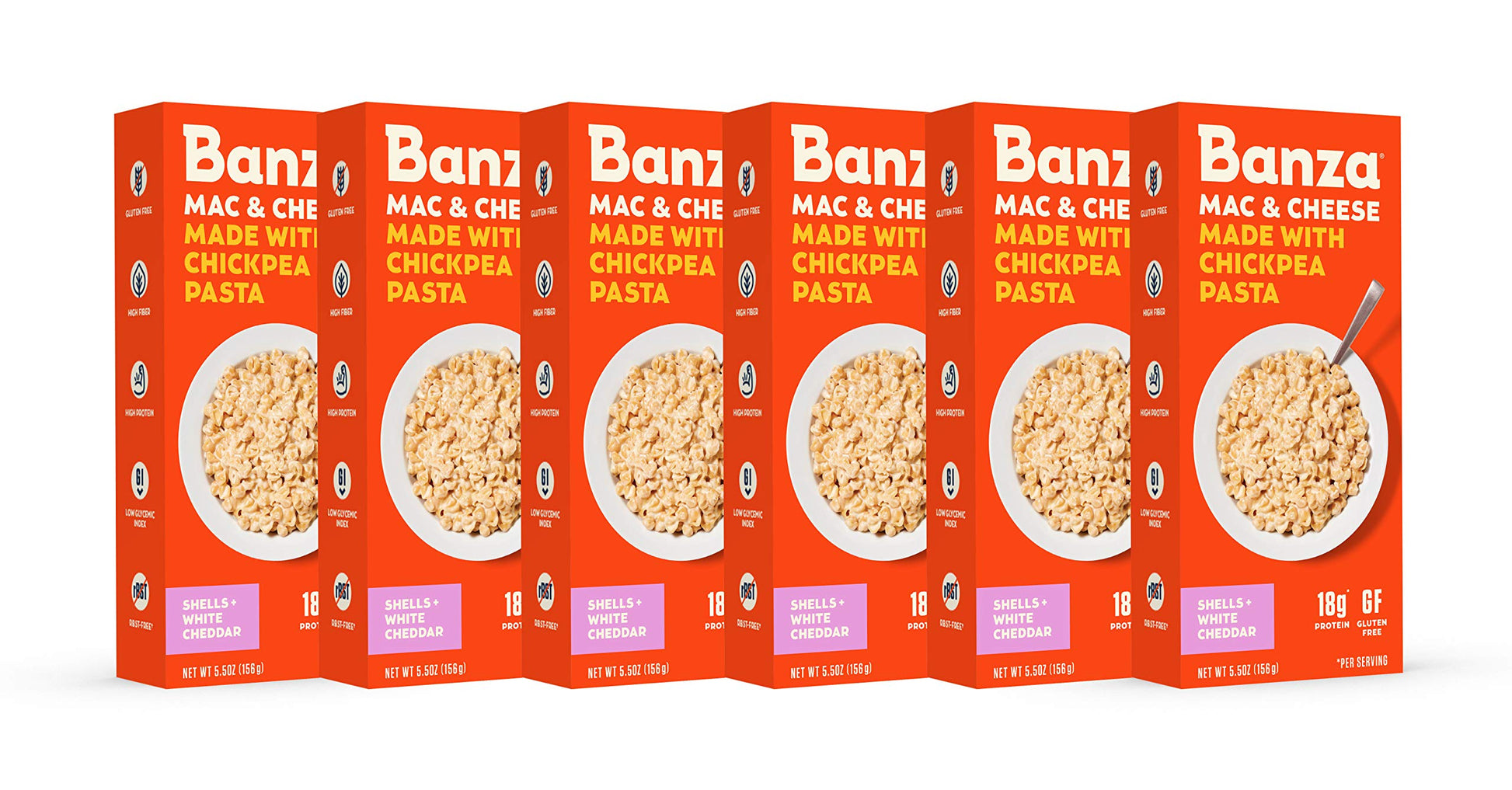 Banza Chickpea Pasta Shells and Cheese with Classic Cheddar  High Protein, Gluten Free Mac and Cheese, Healthy Macaroni and Chee