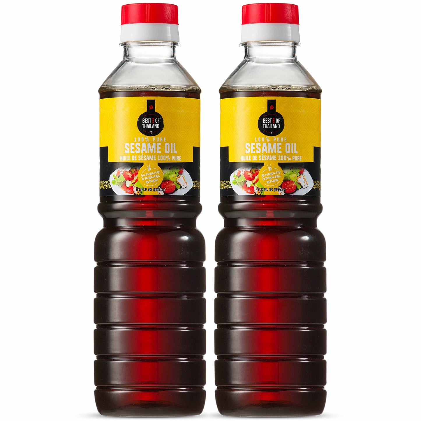 Best Of Thailand Sesame Oil | Fat Free, Gluten Free, No Msg, Kosher For Passover Marinade & Dressing For Authentic Asian Cooking
