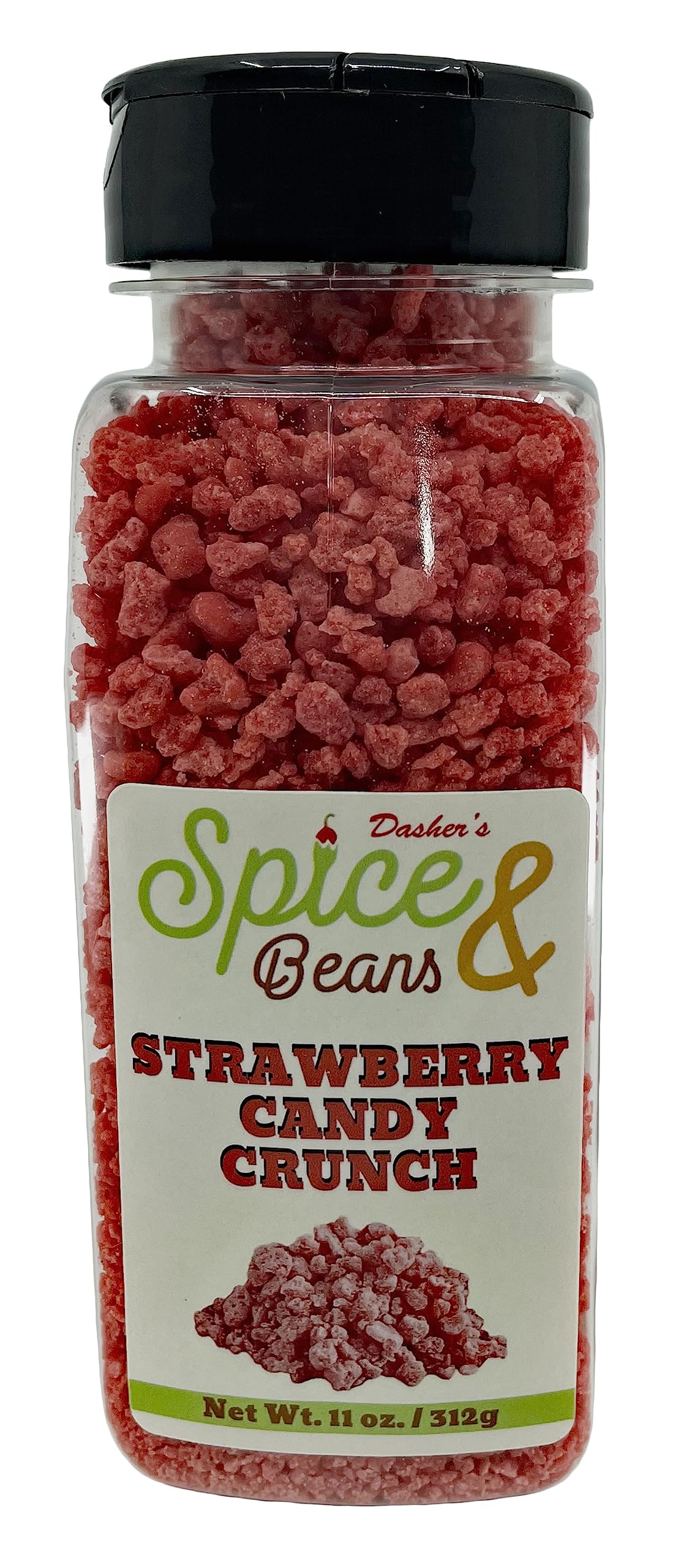 Dashers Spice & Beans - Ice Cream Topping & Cake Decoration (11 oz., Strawberry Candy Crunch)