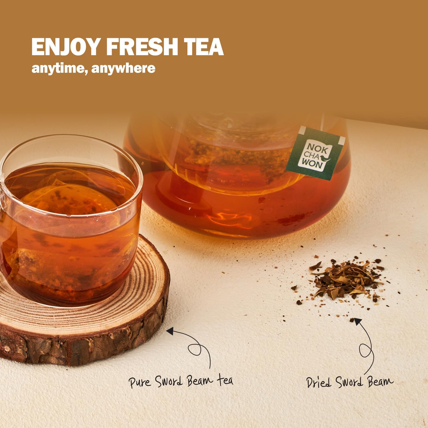 Nokchawon decorative replica blade Bean Tea – Caffeine-Free Herbal Tea, 20 Tea Bags, 16g (0.56oz)