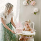 EONNCNT Castle Cake Topper - Rose Gold Glitter, 6.3 x 8.7, Cardboard, Birthday Party Supplies