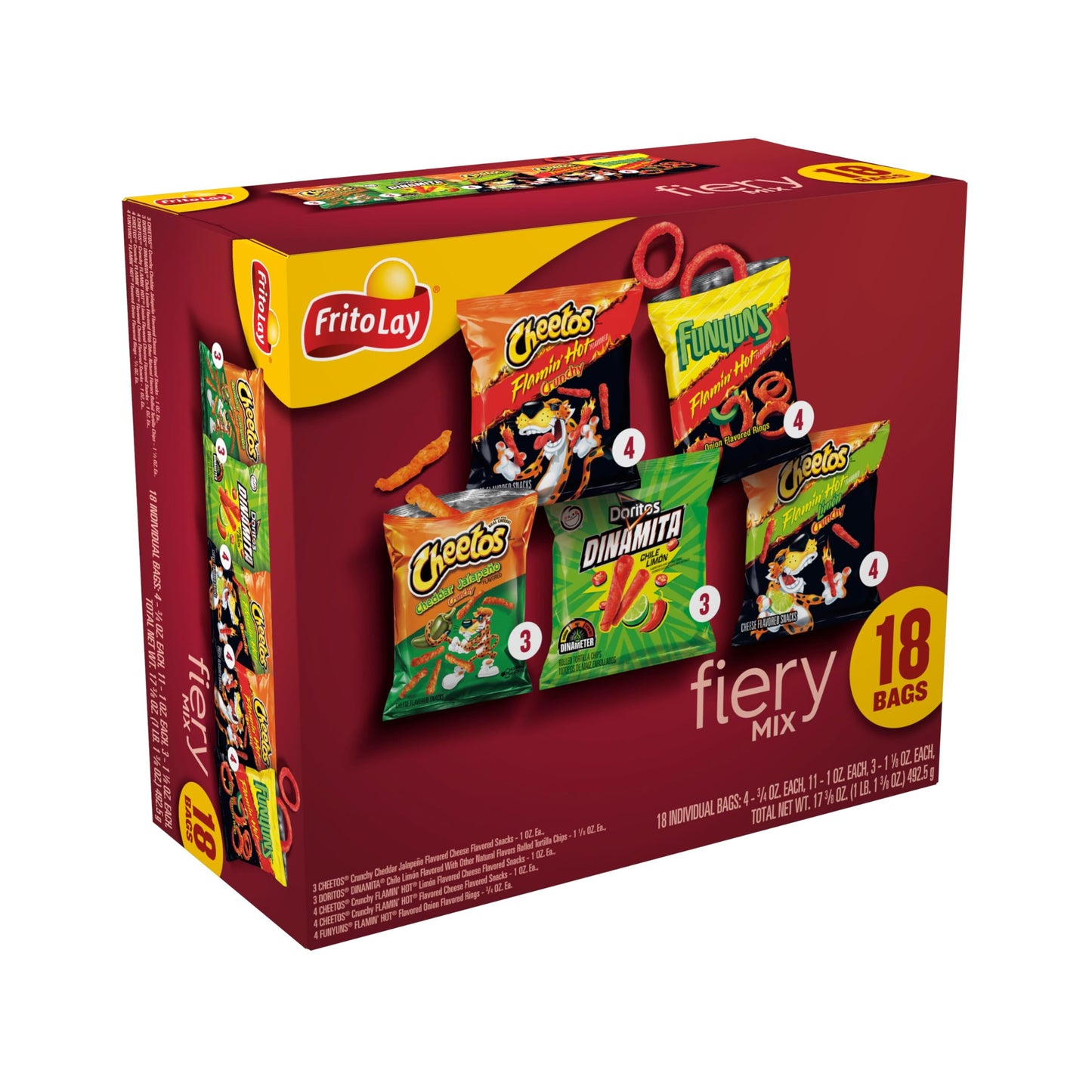 Frito-Lay Fiery Mix Variety Pack Box 18ct