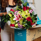 Benchmark Bouquets - Blissful Blossoms (Glass Vase Included) - Fresh Flowers for Delivery - Gift for Graduation, Birthday, Anniv