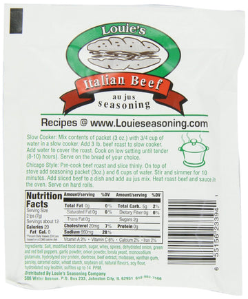 Louie'S Italian Beef Seasoning, 3-Ounce (Pack Of 8)