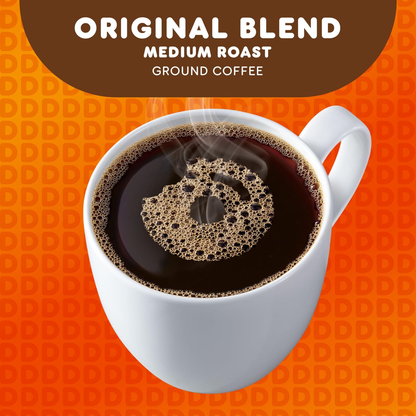 Dunkin Original Blend Medium Roast Ground Coffee, 12 Ounce, Brown, Model 10347501