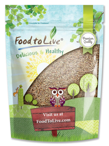 Food To Live - Caraway Seeds, 1 Pound Whole Raw Dried Caraway Seeds, Kosher And Vegan, Bulk Savory Spice. Rich In Dietary Fiber And Minerals. Perfect For Rye Bread