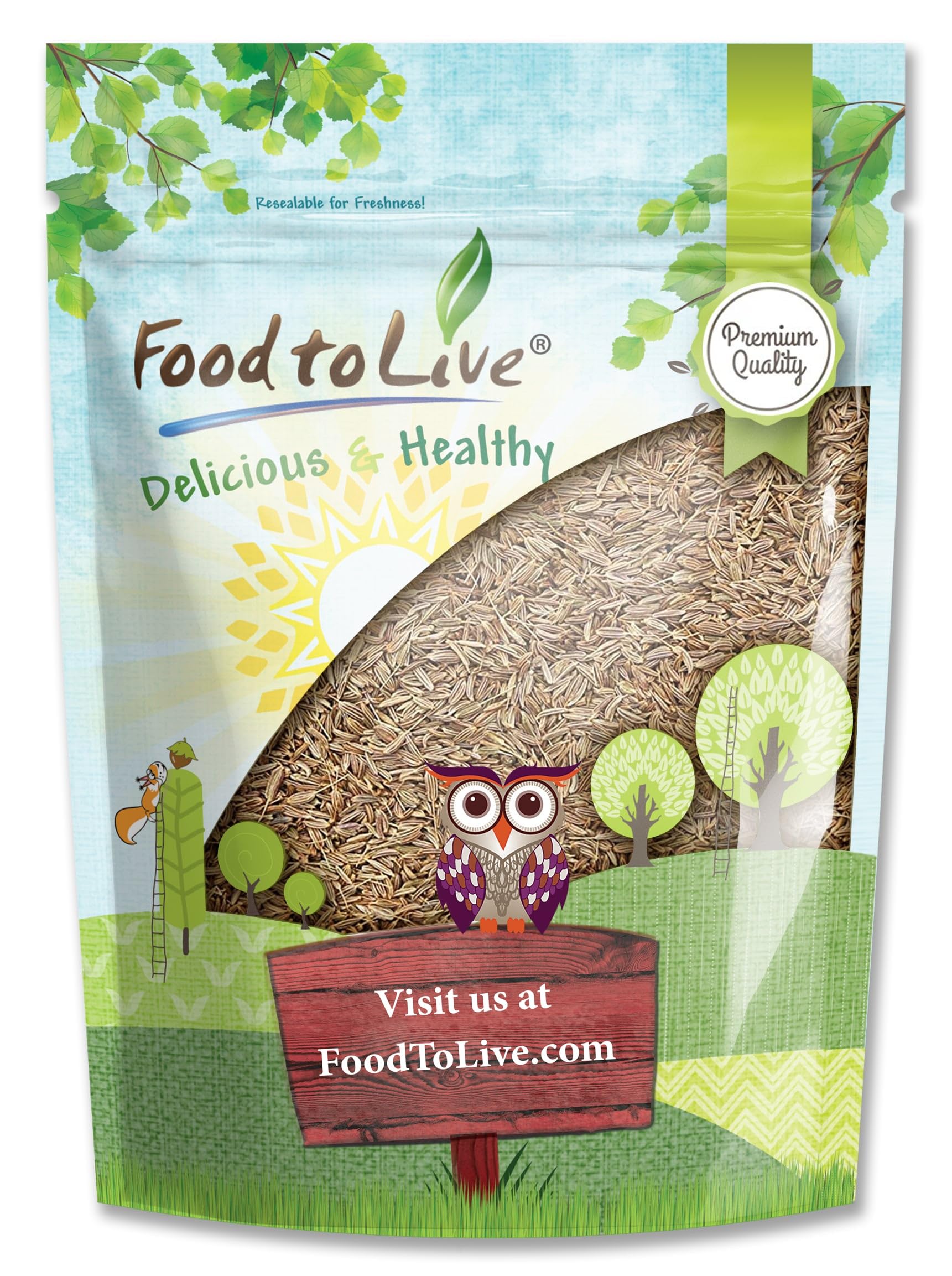 Food to Live - Caraway Seeds, 8 Ounces Whole Raw Dried Caraway Seeds, Kosher and Vegan, Bulk Savory Spice. Rich in Dietary Fiber