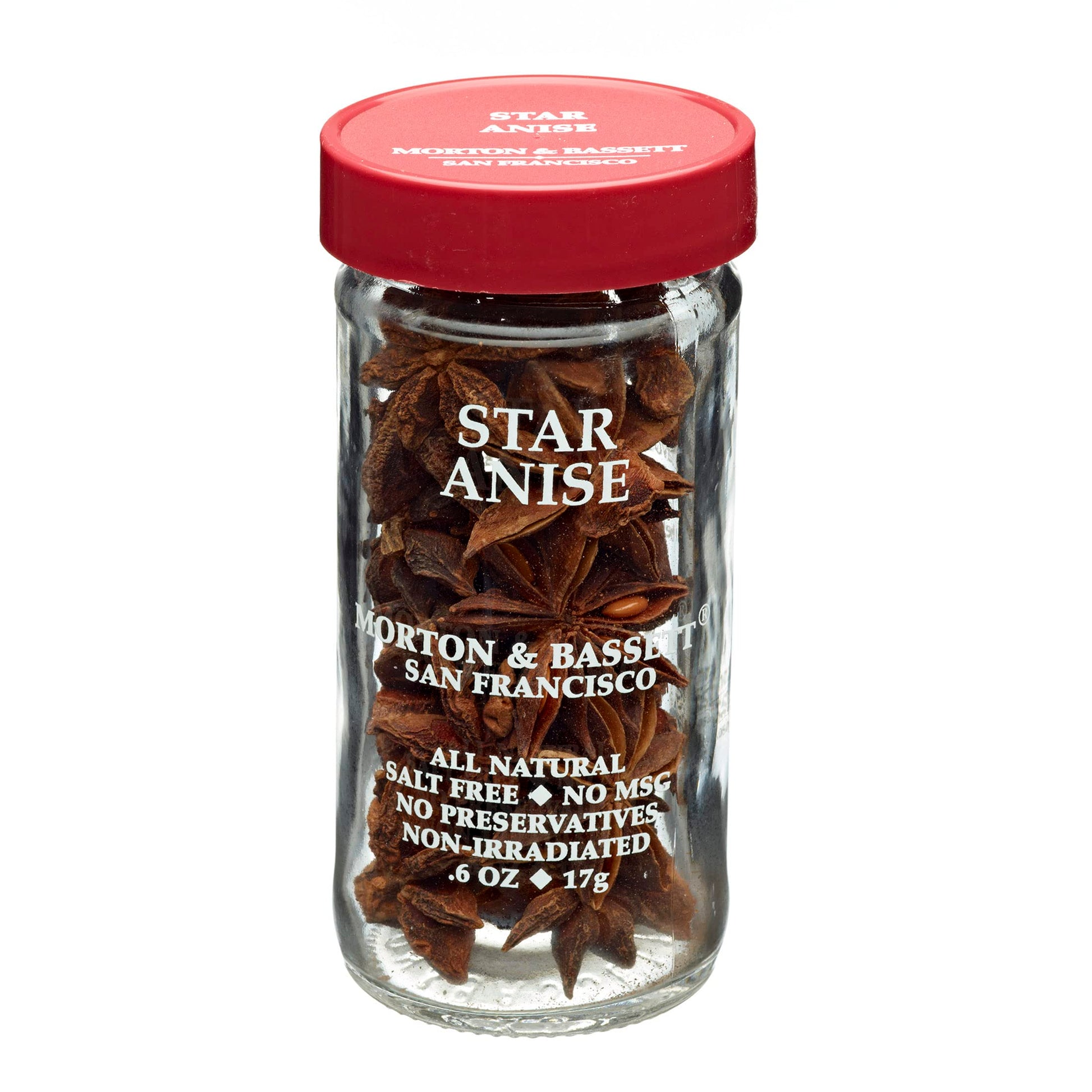 Morton & Bassett Whole Star Anise, 0.6 oz – Non-GMO, Salt-Free, Bold and Licorice-Flavored Spice for Teas, Soups & Asian Cuisine